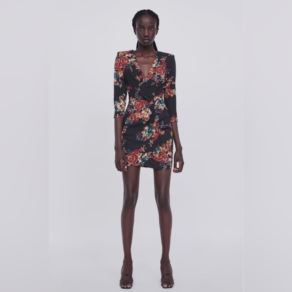 Zara Multicolored Floral Dress
